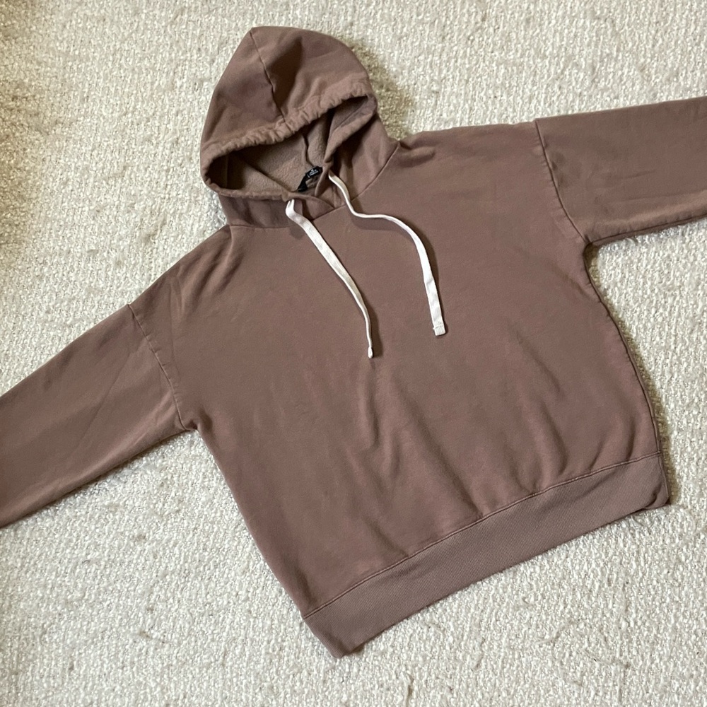 🍂 BUFFALO DAVID BITTON WOMENS SIZE MEDIUM BASIC TAN HOODIE